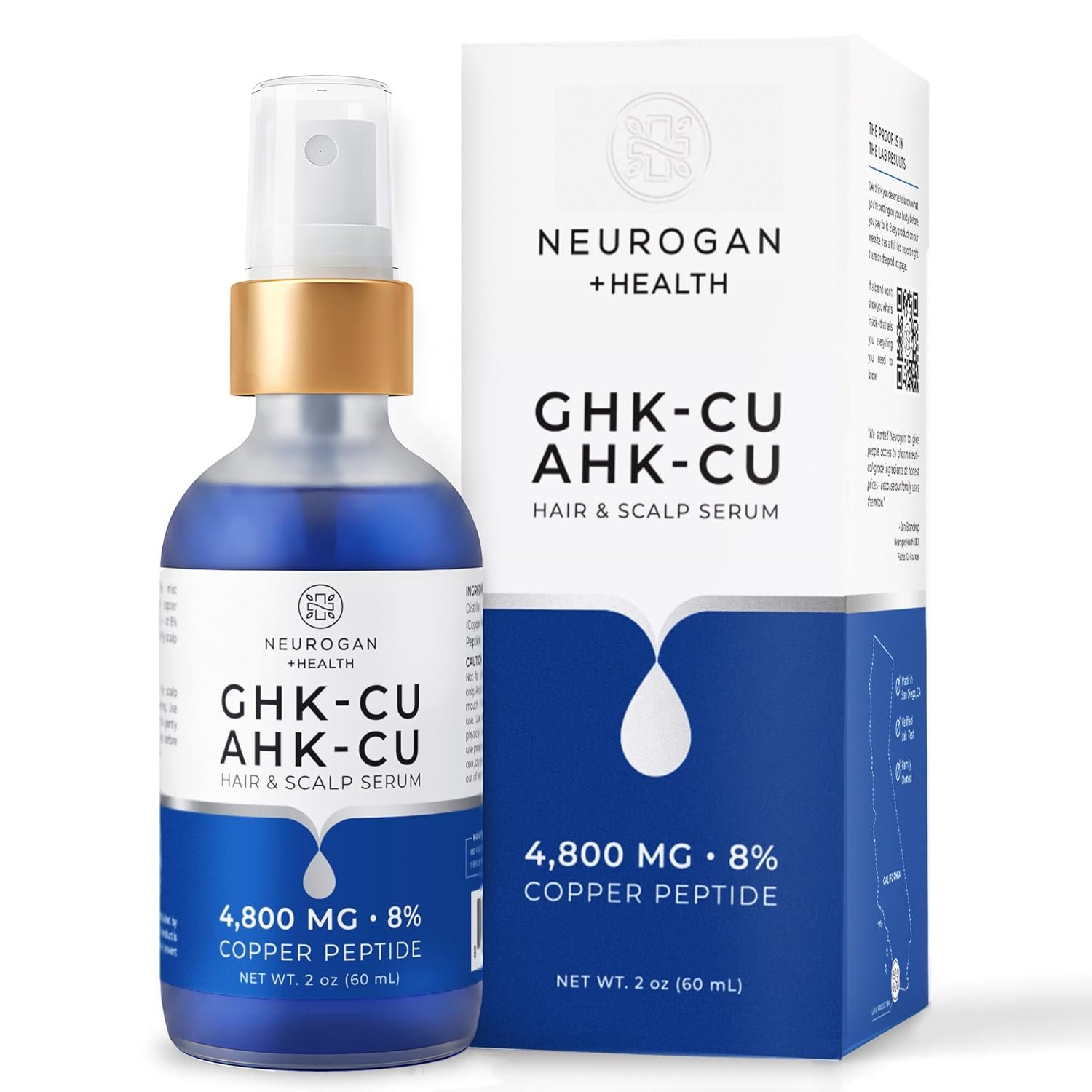 Neurogan dual copper peptide hair serum Pro